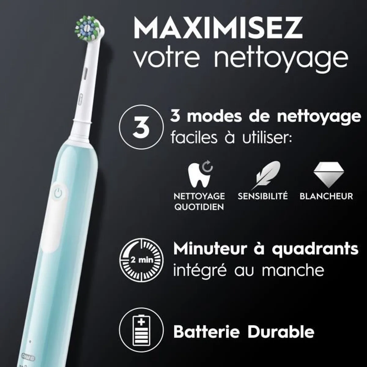 Oral-B Pro 1 Elektrische Tandenborstel - Blauw - afbeelding 6 van 6