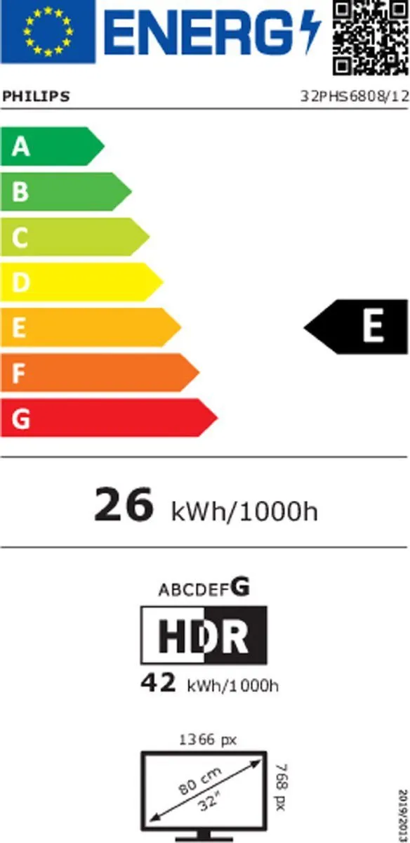 Philips 32PHS6808 32 inch HD Ready LED TV - Zwart/Chroom