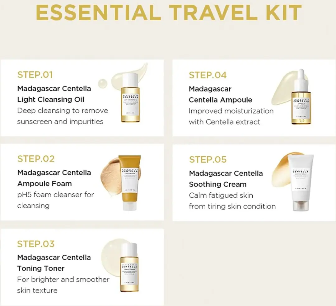 Skin1004 Madagascar Centella Travel Kit - 5 Stuks