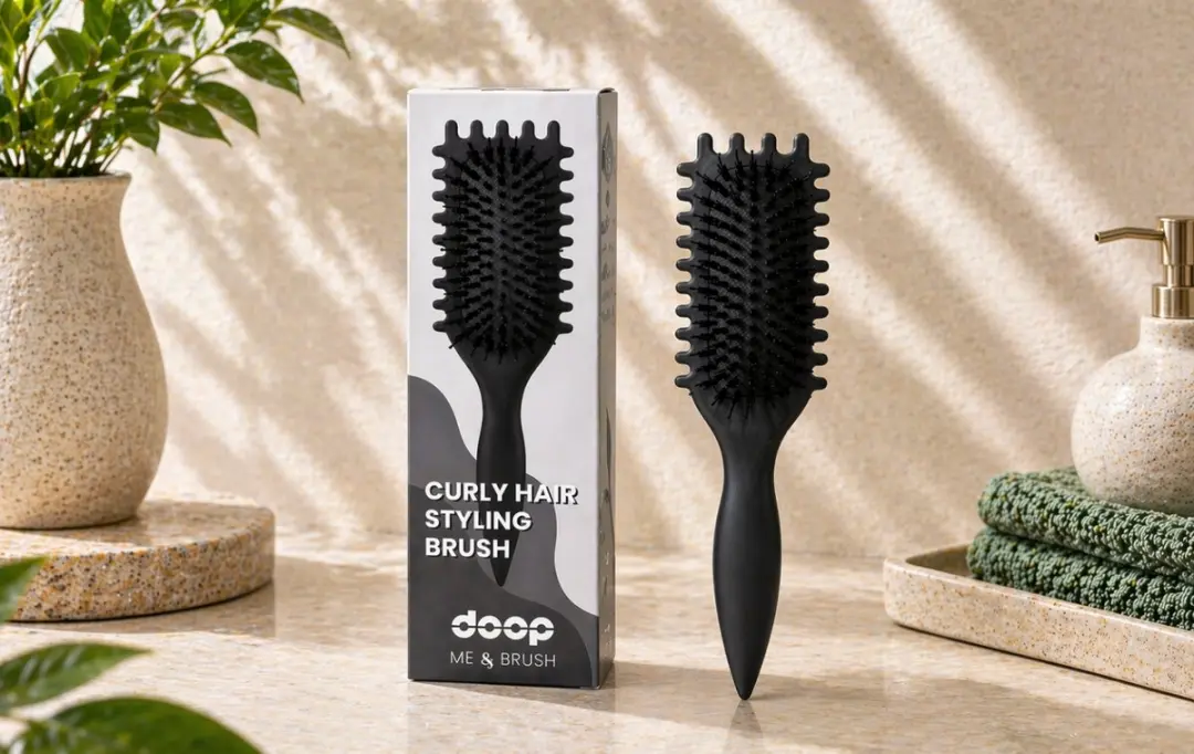 Doop Me & Brush Krullenborstel - Zwart