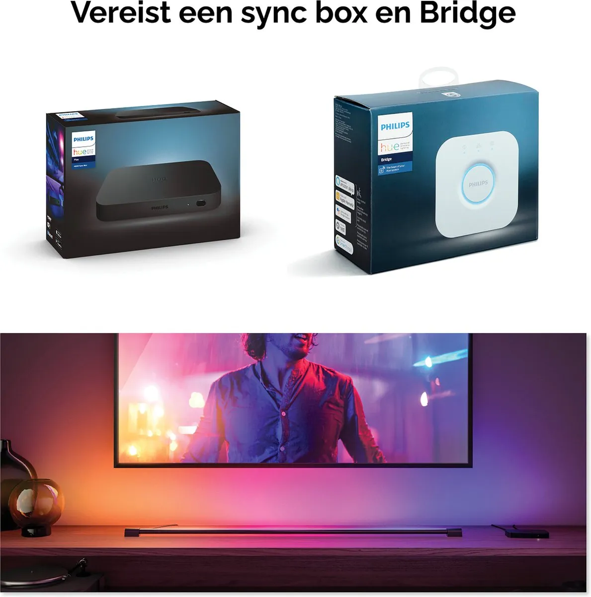 Philips Hue Play Gradient Light Tube 125cm - Zwart - afbeelding 6 van 6