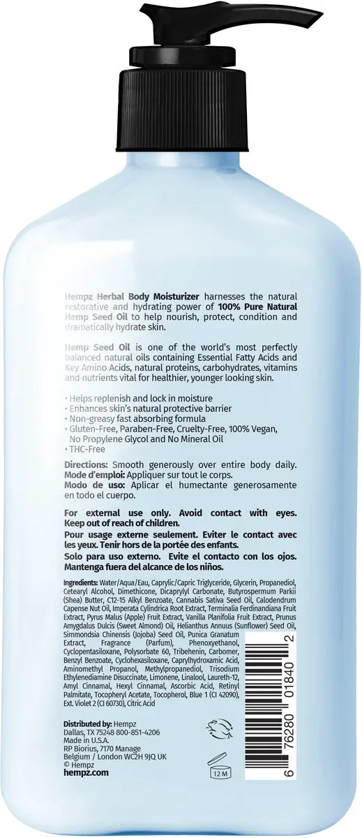 Hempz Original Triple Moisture Herbal Body Moisturizer 500ml