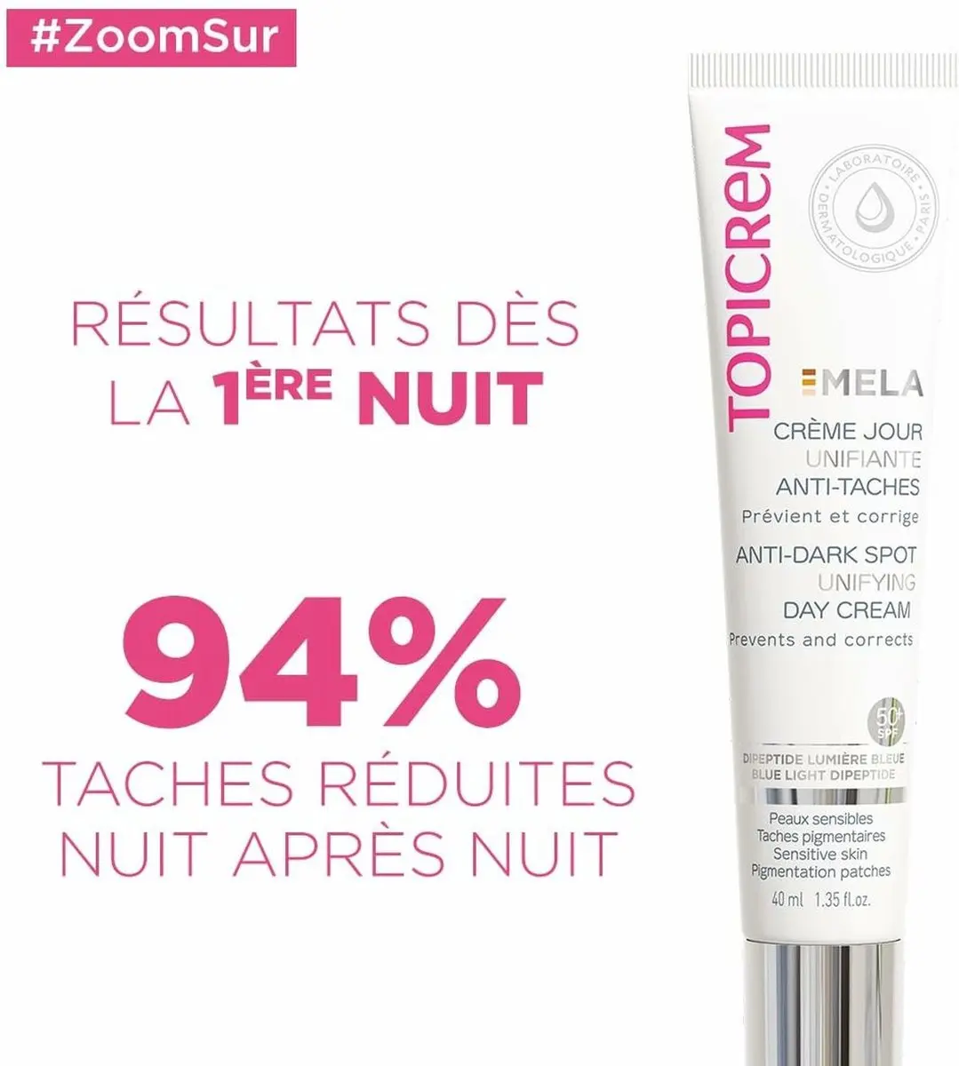 Topicrem Mela Egaliserende Dagcrème 40ml - 40 Stuks - afbeelding 6 van 6