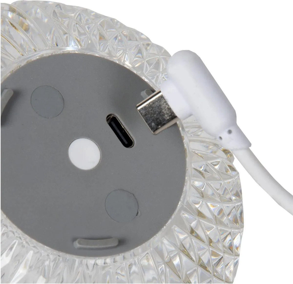 Lucide Cintra Oplaadbare Tafellamp - Ø9cm - 3000K - Transparant