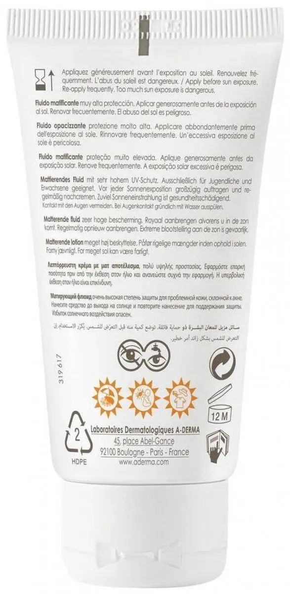 A-Derma Protect AC Matte Vloeistof 40ml
