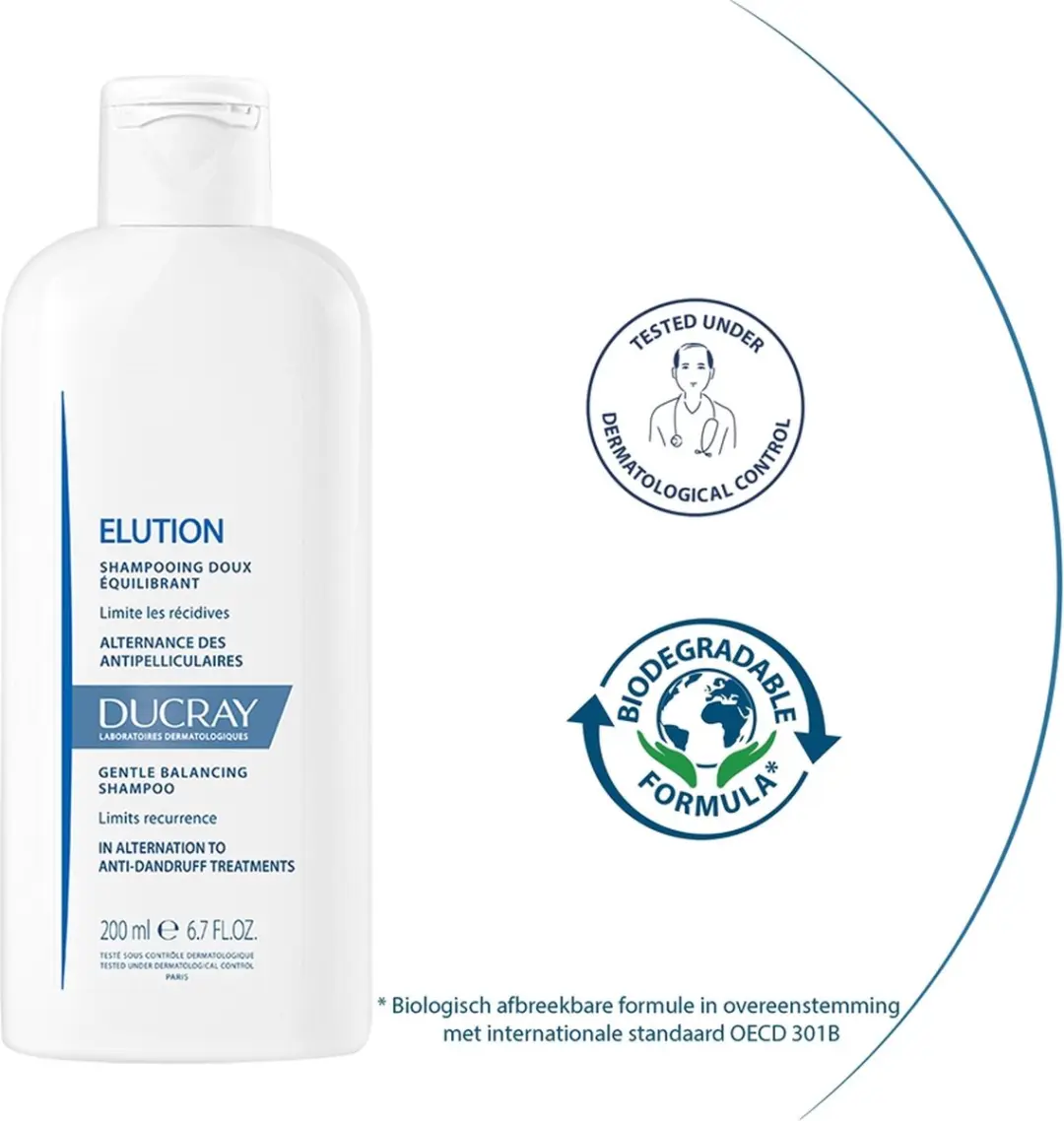Ducray Elution Anti-roos Shampoo 400ml - Gekleurd haar