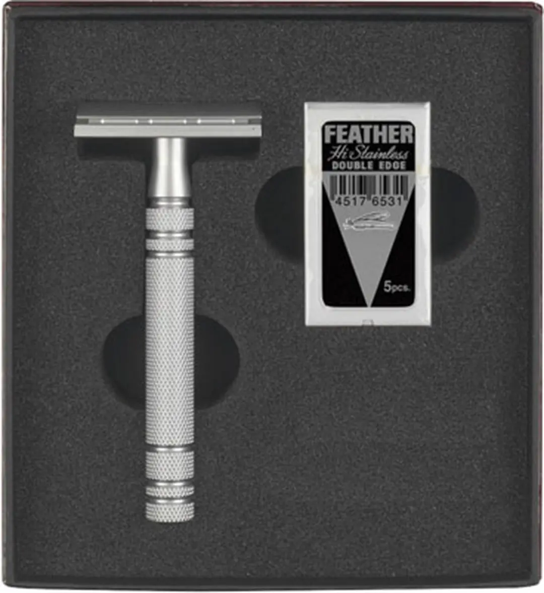 Feather AS-D2 Safety Razor - Matte Chrome - 5 Stuks