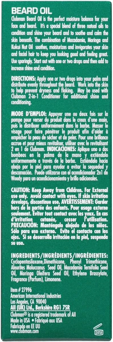 Clubman Pinaud Baardolie 30ml