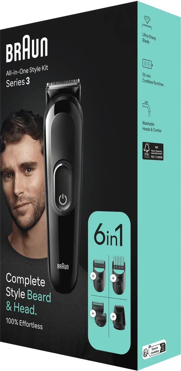 Braun Series 3 MGK3420 Multigroomer - 6-in-1 - Zwart