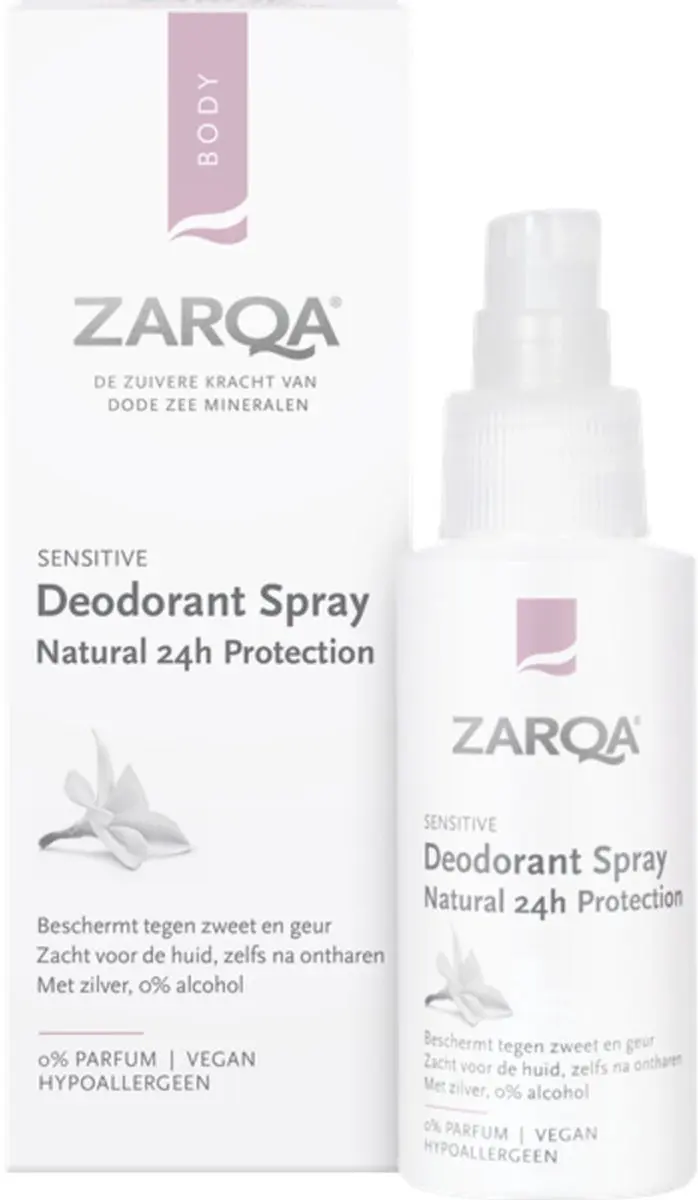 Zarqa Sensitive Deodorant Spray 50ml - 24 uur bescherming