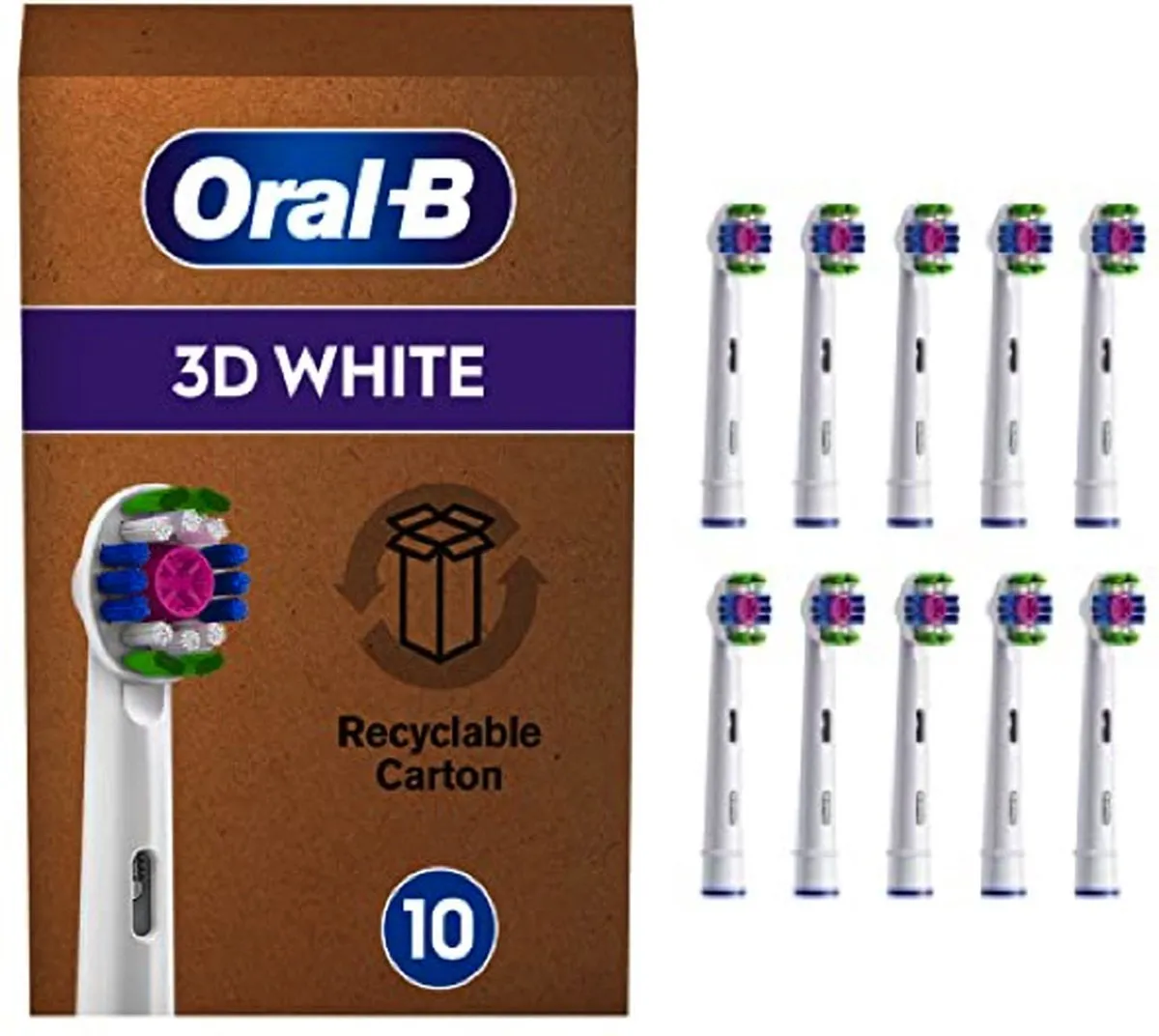 Oral-B 3D White CleanMaximiser Opzetborstels - 10 Stuks