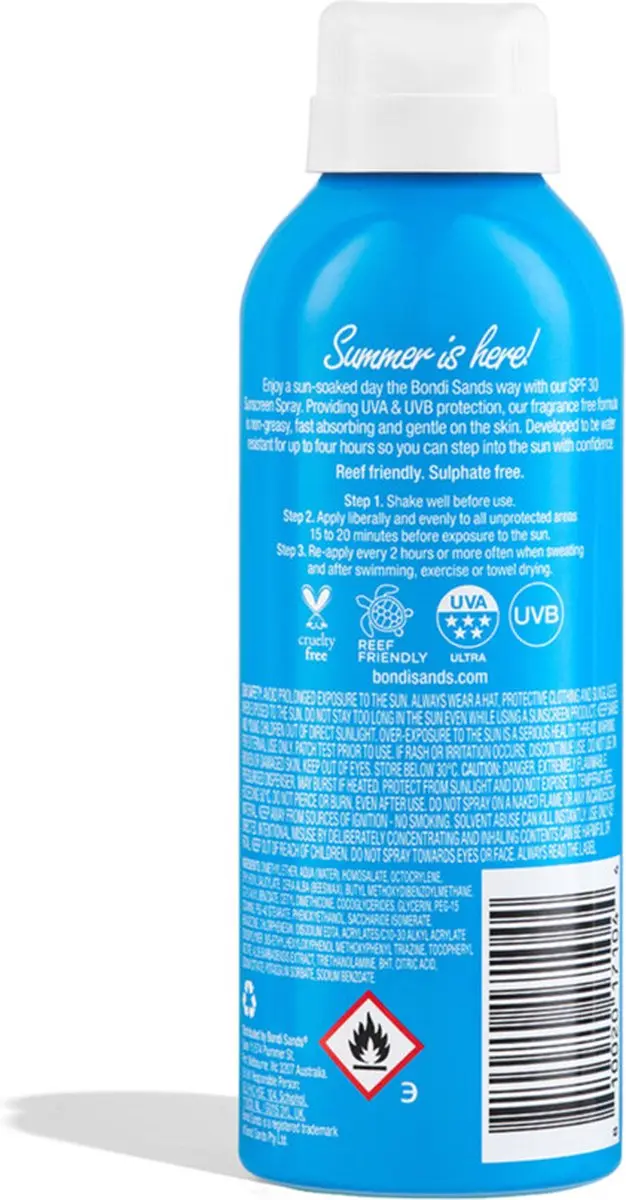 Bondi Sands Zonnebrand Spray SPF 30 160g - Geurvrij