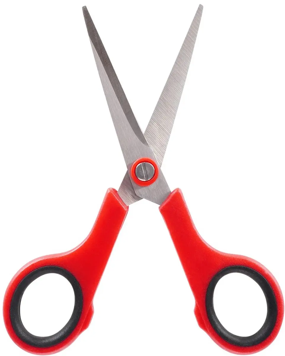 Orion Roestvrijstalen Schaar 14cm - Rood - Ergonomische Handgreep