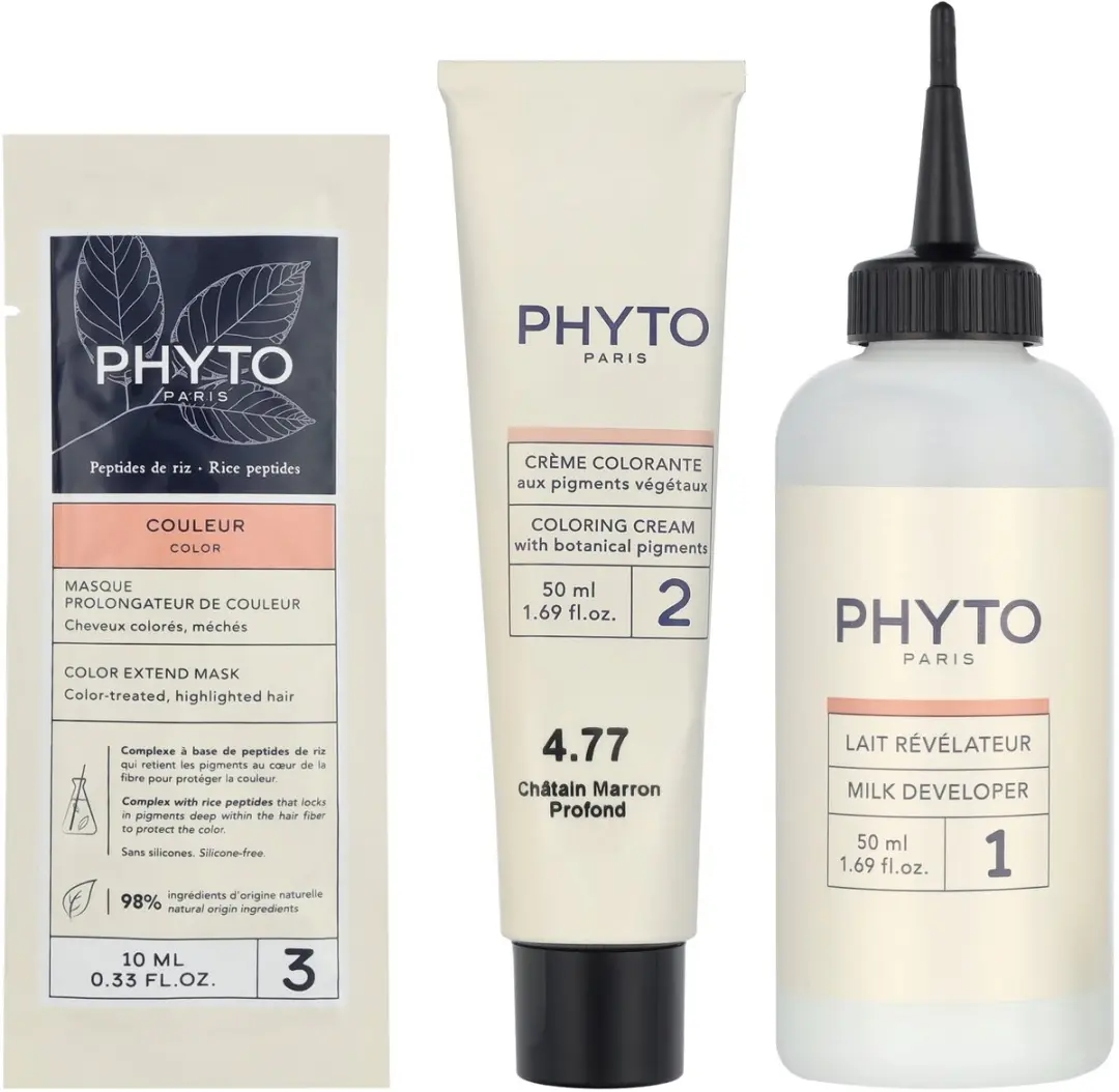 Phyto PhytoColor 4.77 Permanent Haarkleur - Diep Donker Bruin 3ml