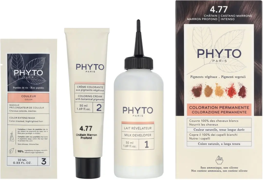 Phyto PhytoColor 4.77 Permanent Haarkleur - Diep Donker Bruin 3ml