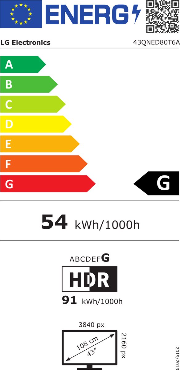 LG 43QNED80T6A - 43 inch - 4K QNED - 2024