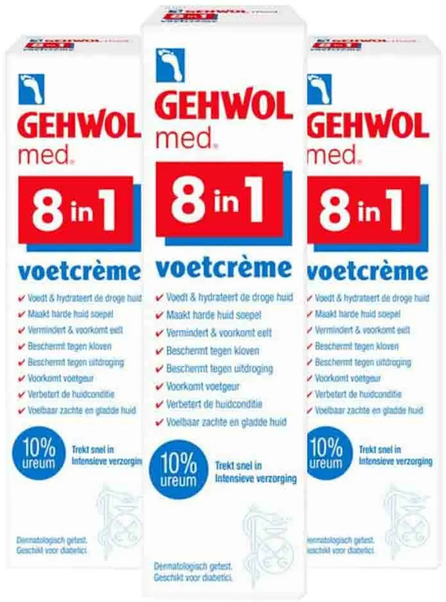 Gehwol Voetcrème 8 in 1 - 3x75ml