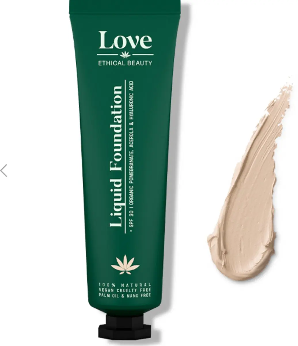 Love Ethical Beauty Natural Liquid Foundation SPF30 Room 30ml