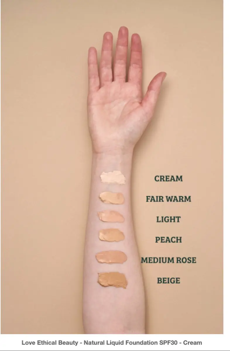 Love Ethical Beauty Natural Liquid Foundation SPF30 Room 30ml