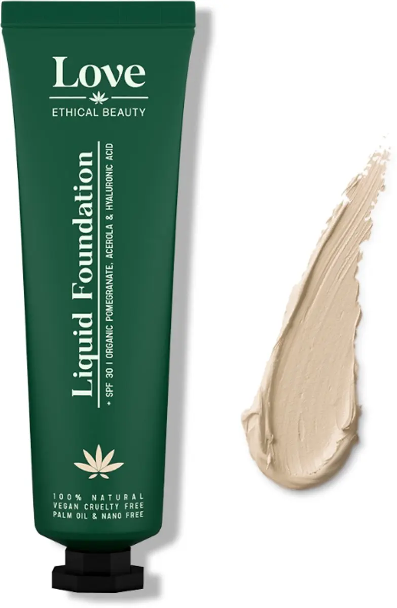 Love Ethical Beauty Natural Liquid Foundation SPF30 Room 30ml