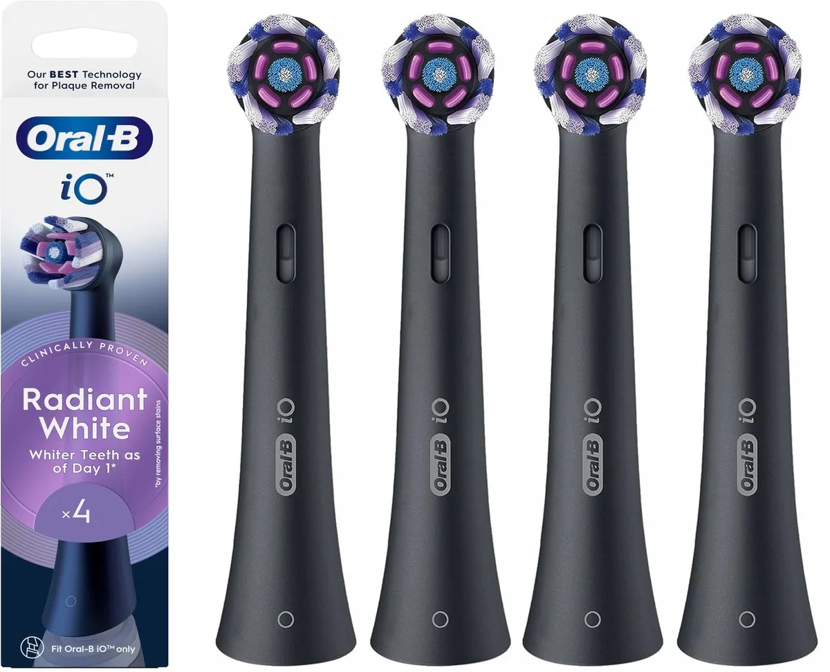 Oral-B iO Radiant Black WB-4 Opzetborstels