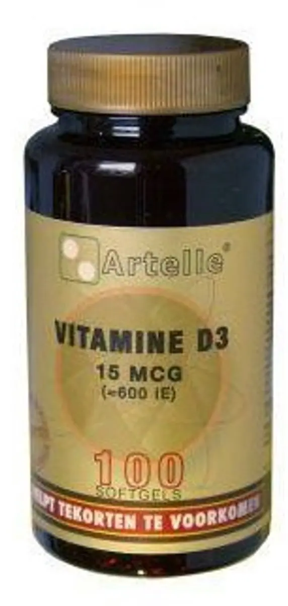 Artelle Vitamine D3 15µ Softgels - 100 Stuks