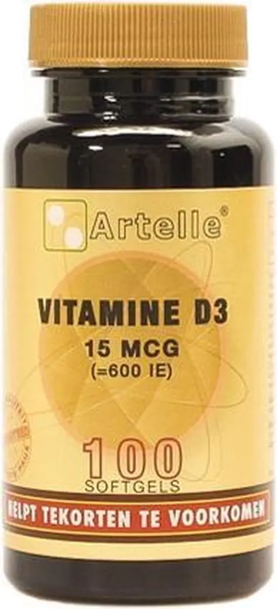 Artelle Vitamine D3 15µ Softgels - 100 Stuks
