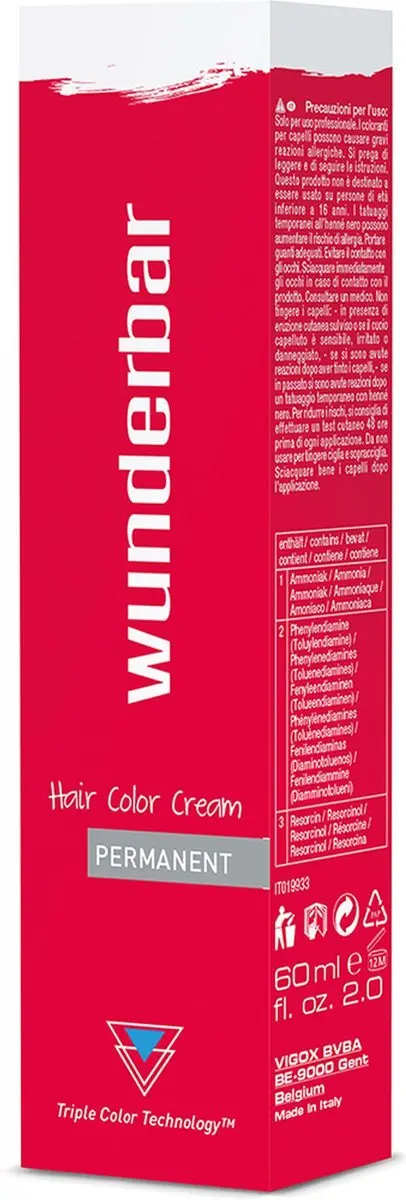 Wunderbar Haarverf Permanent 6.34 Donkerblond Goud Koper 60ml