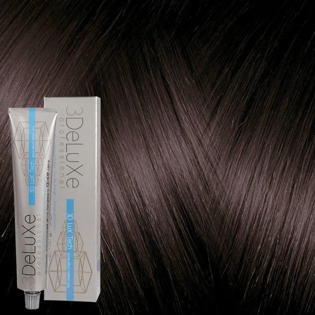 3Deluxe Haarverf Cream 100ml - Diep Donker Bruin
