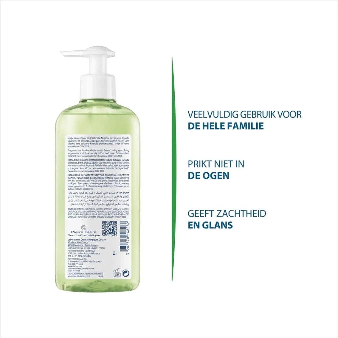 Ducray Extra-Doux Dermo-Protecteur Shampoo 400ml - afbeelding 6 van 6
