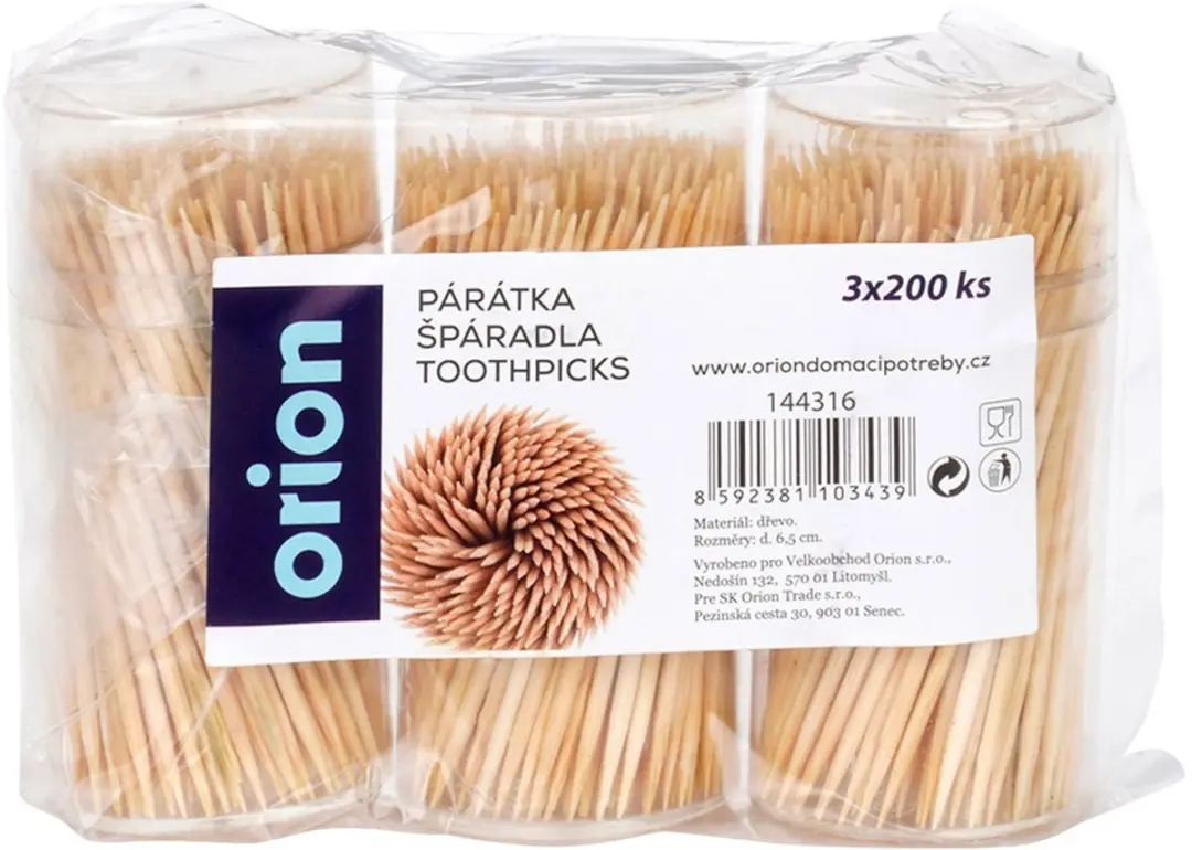 Orion Bamboe Cocktailprikkers 6,5cm - 600 Stuks