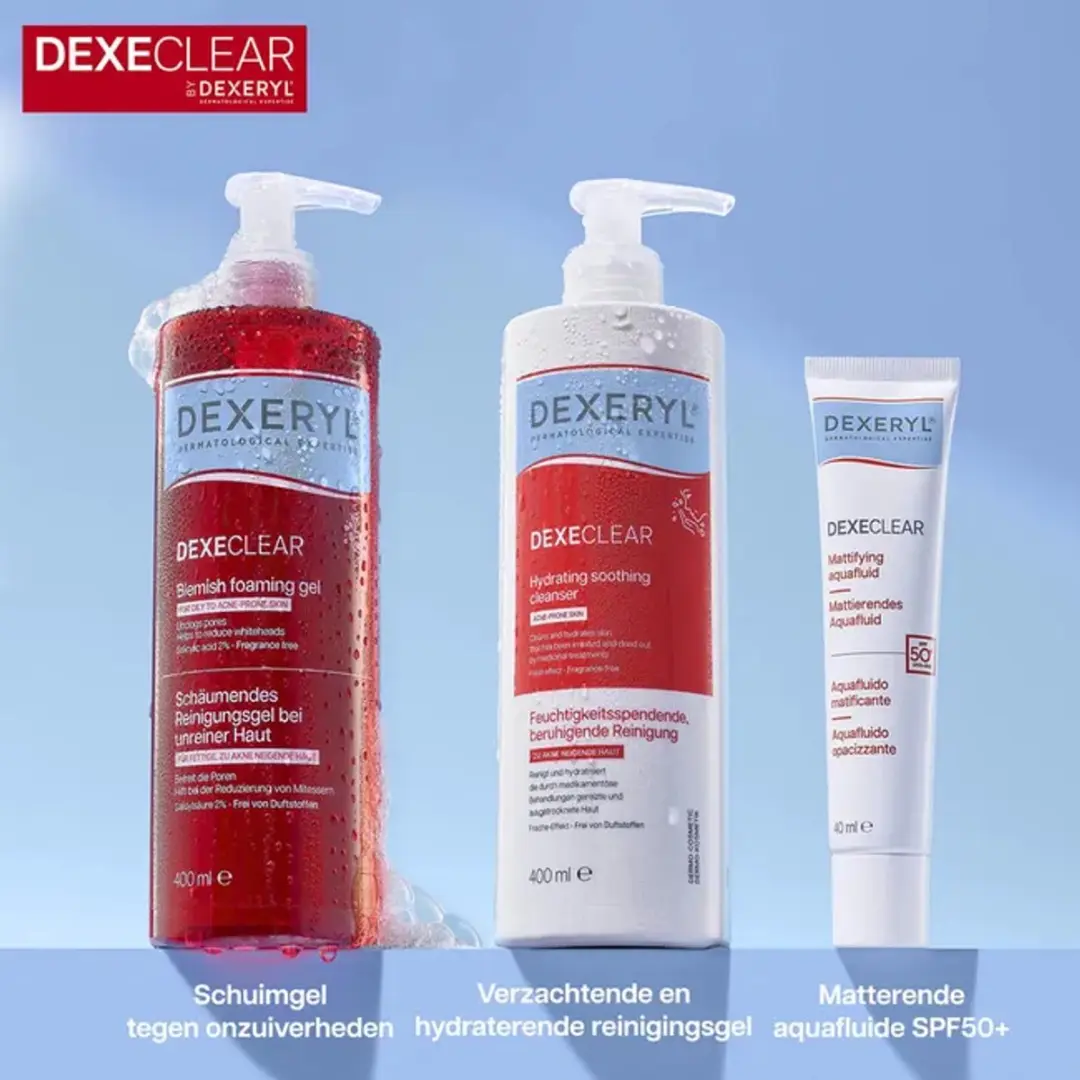 Dexeryl Dexeclear Schuimende Gel 400ml - Vette/Acne-gevoelige Huid