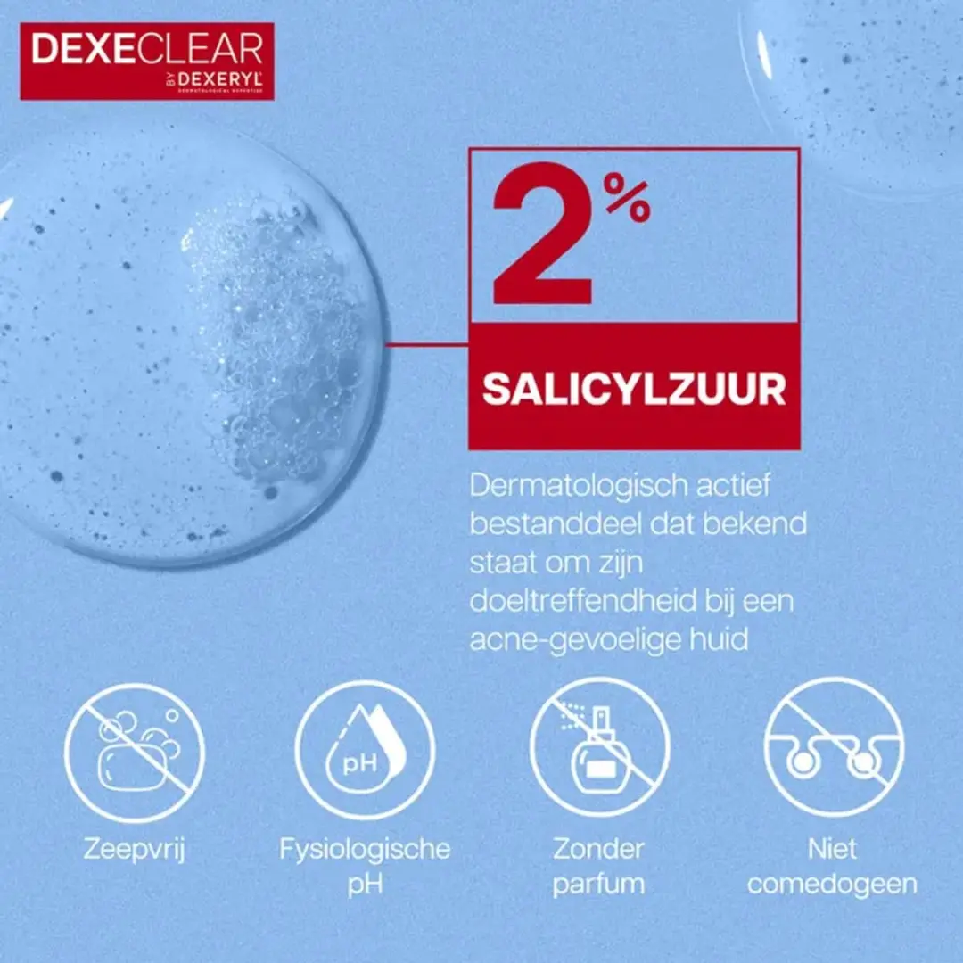 Dexeryl Dexeclear Schuimende Gel 400ml - Vette/Acne-gevoelige Huid