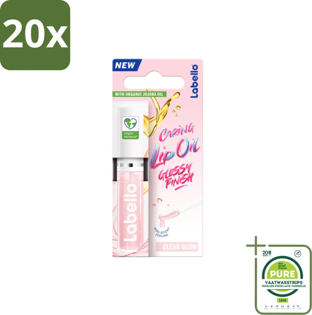 Labello Caring Lip Oil Clear Gloss 20 Stuks