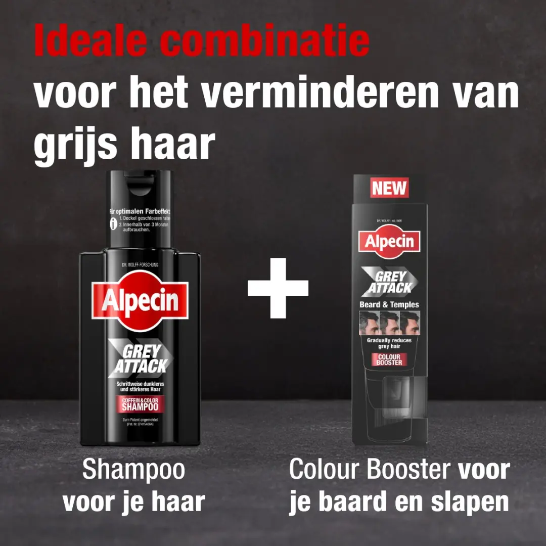 Alpecin Grey Attack Beard & Temples Kleurversterker 50ml - Zwart