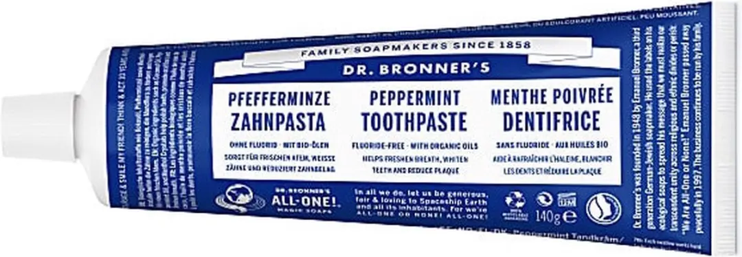 Dr. Bronner's Fluoride Vrije Tandpasta 140ml - afbeelding 6 van 6