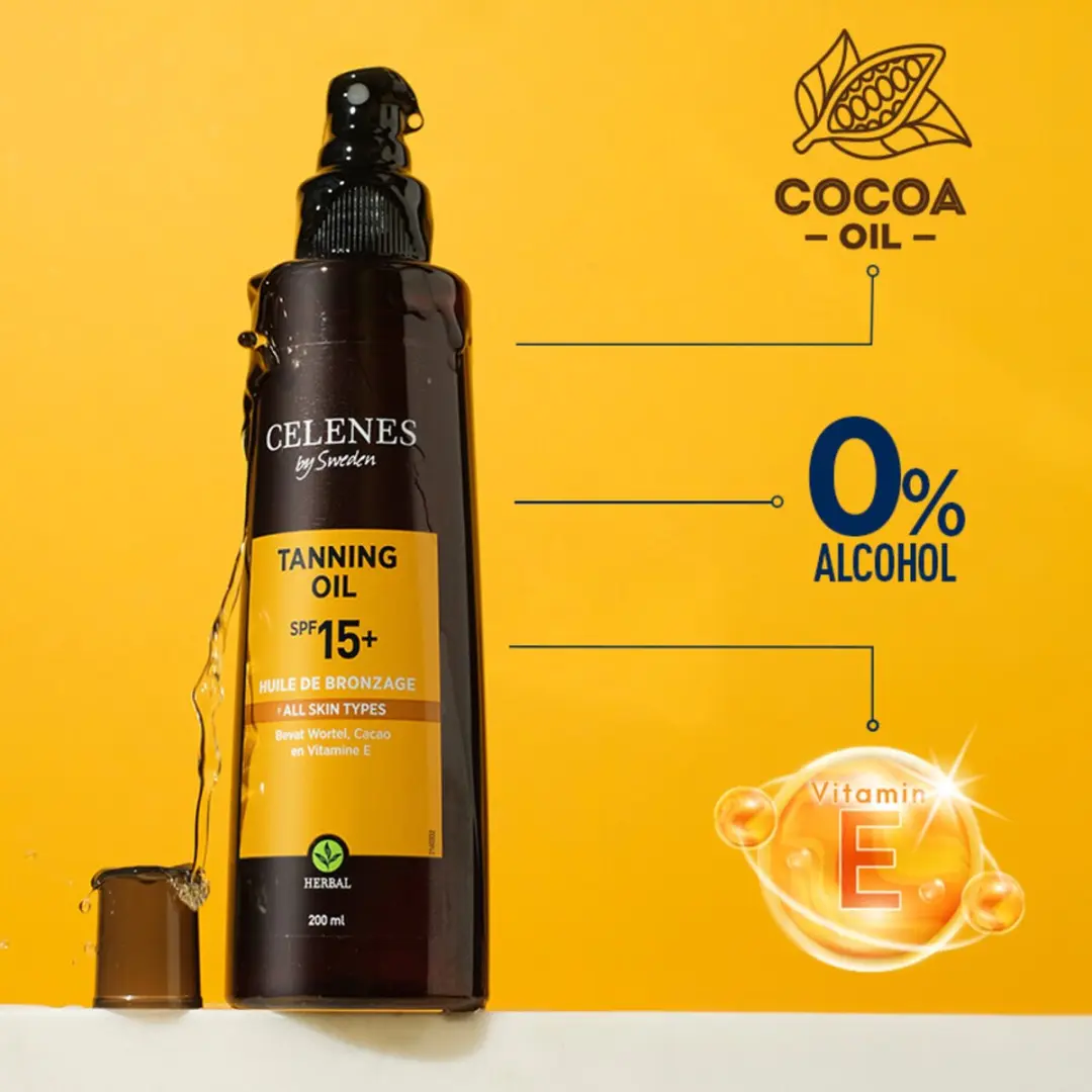 Celenes by Sweden Zonneolie 15 SPF - 15ml