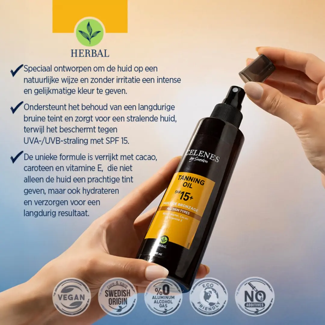 Celenes by Sweden Zonneolie 15 SPF - 15ml