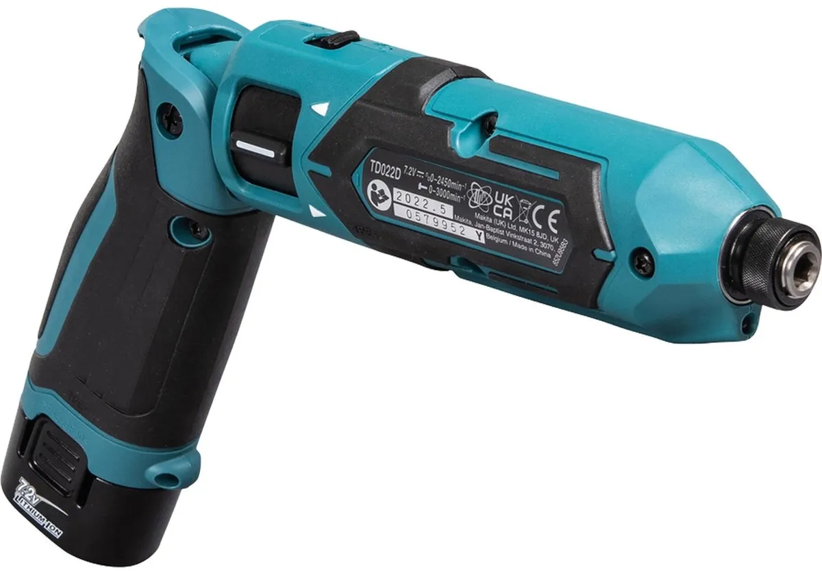 Makita TD022DSE Slagschroevendraaier - 7,2V - 2x 1,5Ah accu