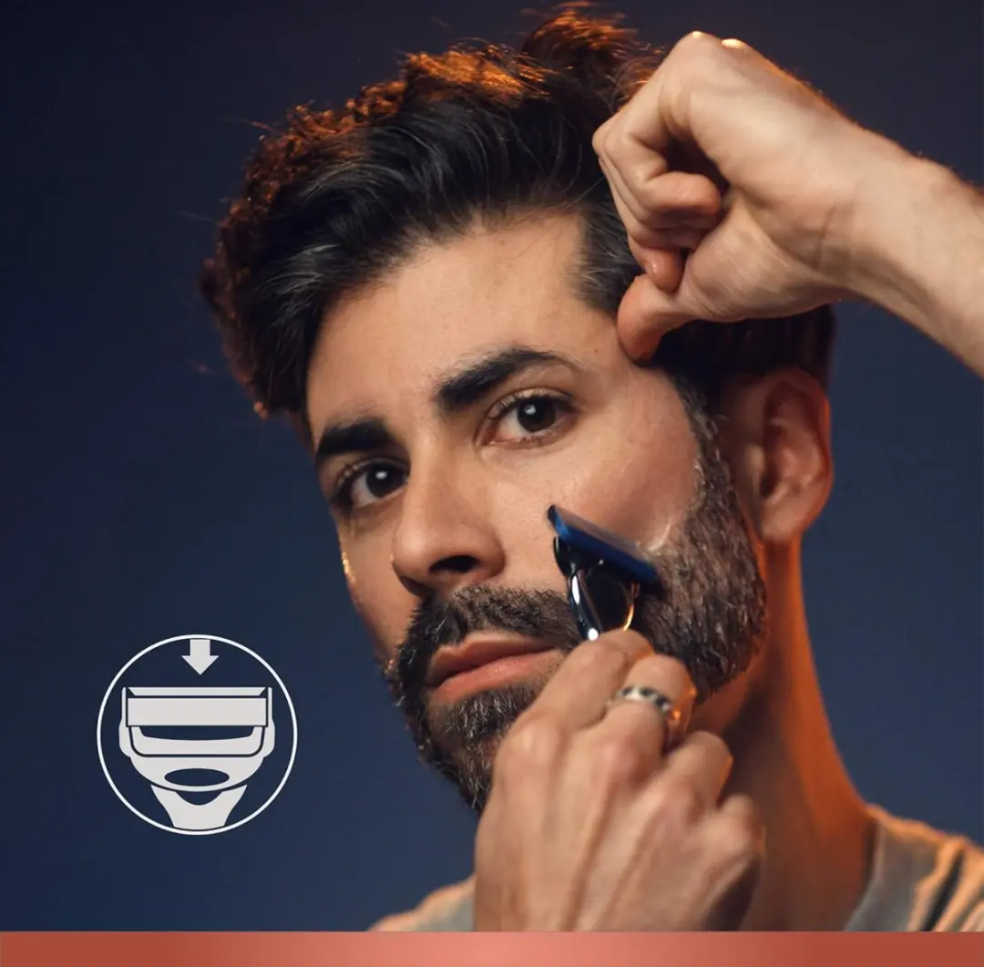 King C. Gillette Shave & Edging Scheermesjes 3 Mesjes - Blauw/Goud/Zwart