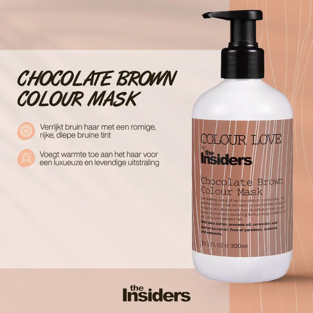 The Insiders Colour Love Chocolate Brown Haarmasker 300ml