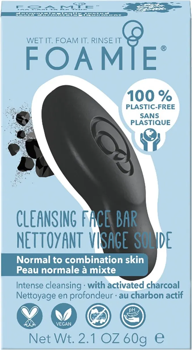 Foamie Cleansing Face Bar Too Coal to Be True