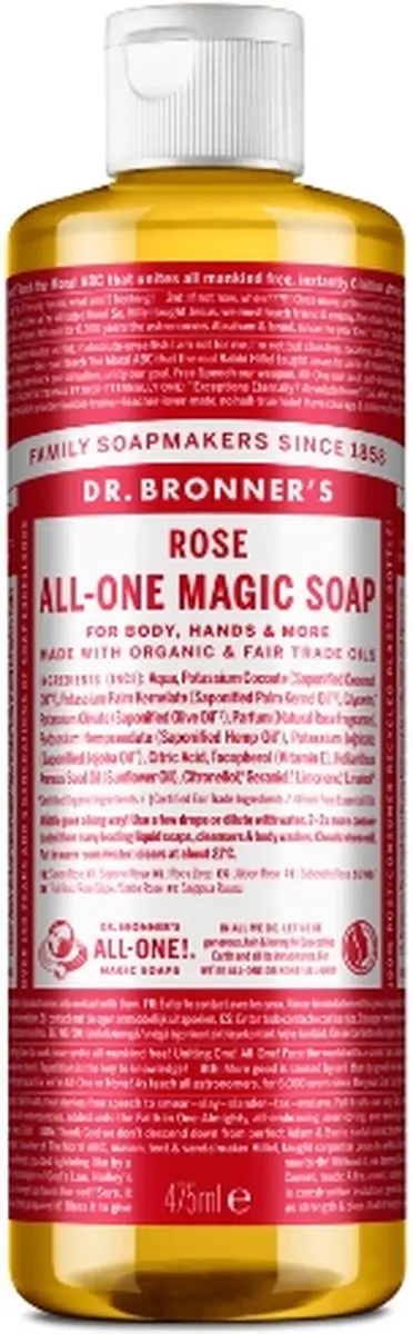 Dr. Bronner's Pure-Castile Zeep Roos 475ml