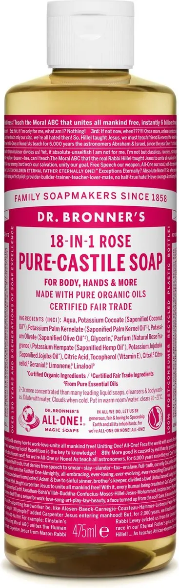 Dr. Bronner's Pure-Castile Zeep Roos 475ml