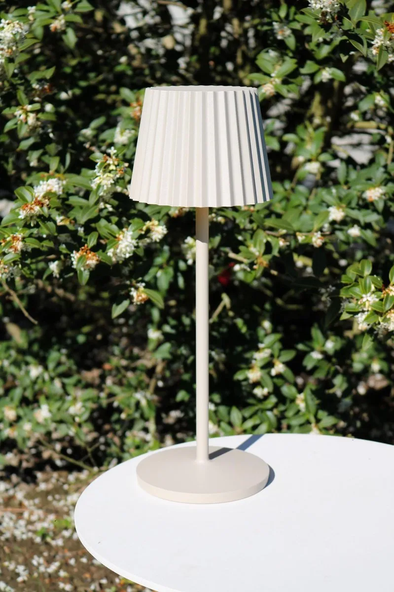 Lucide Justine Oplaadbare Tafellamp Beige - LED 2W 2700K IP54