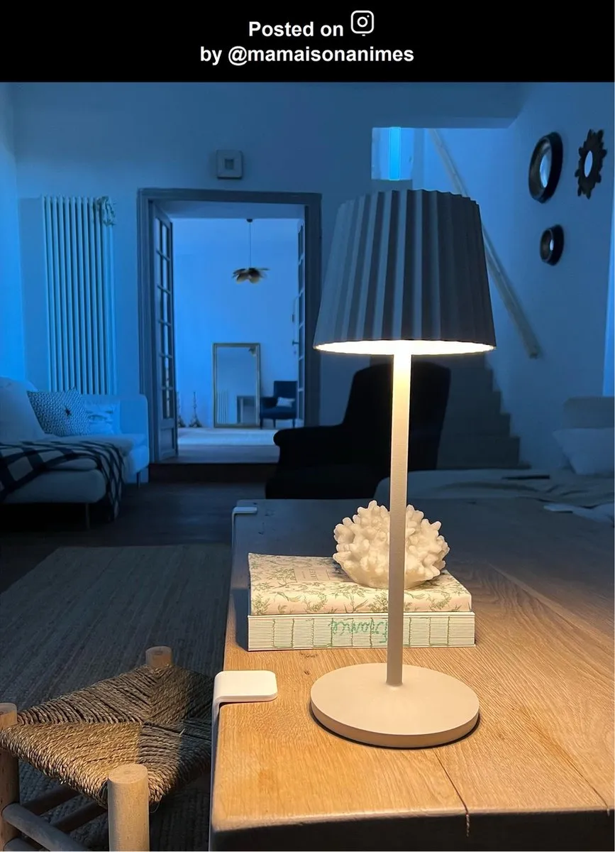 Lucide Justine Oplaadbare Tafellamp Beige - LED 2W 2700K IP54 - afbeelding 6 van 6