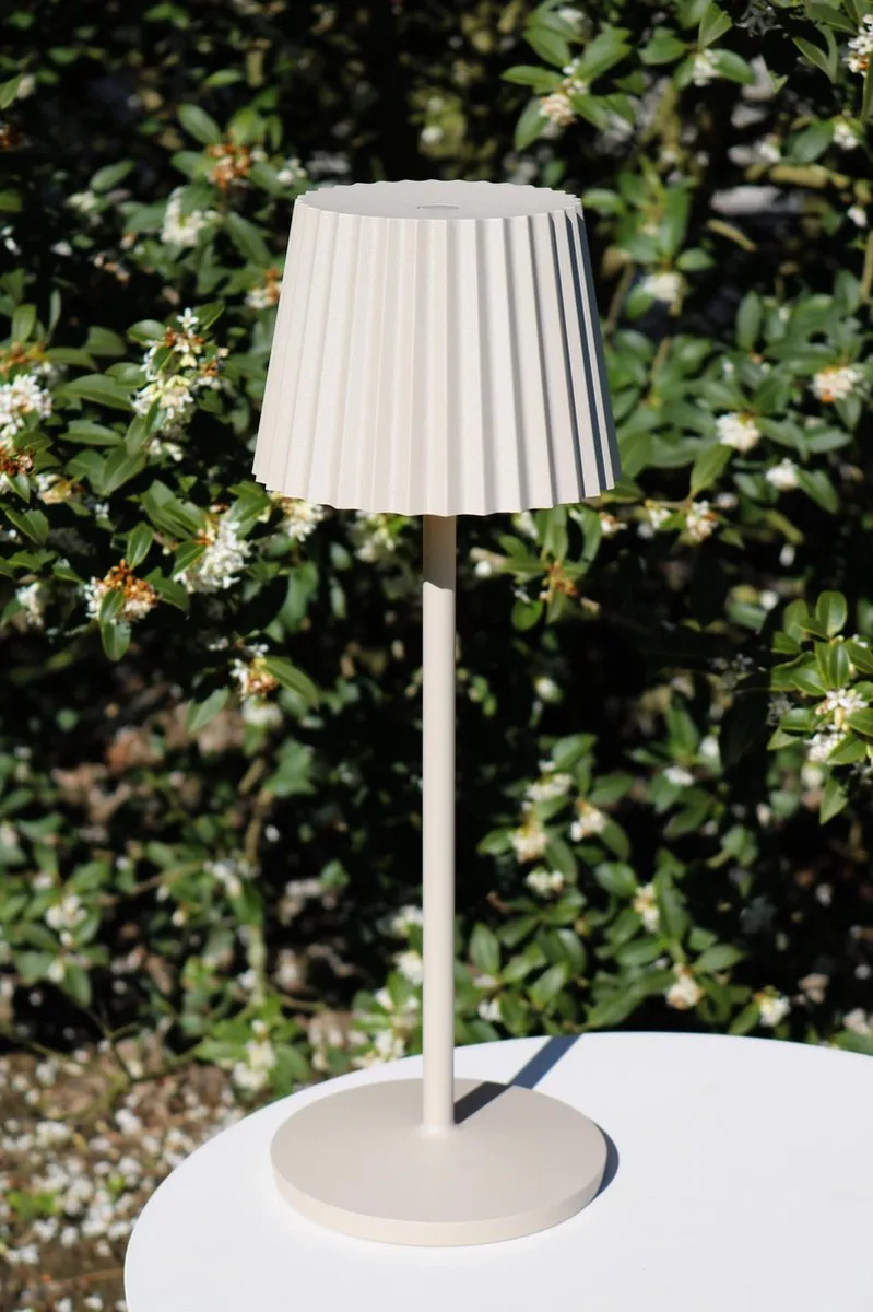 Lucide Justine Oplaadbare Tafellamp Beige - LED 2W 2700K IP54