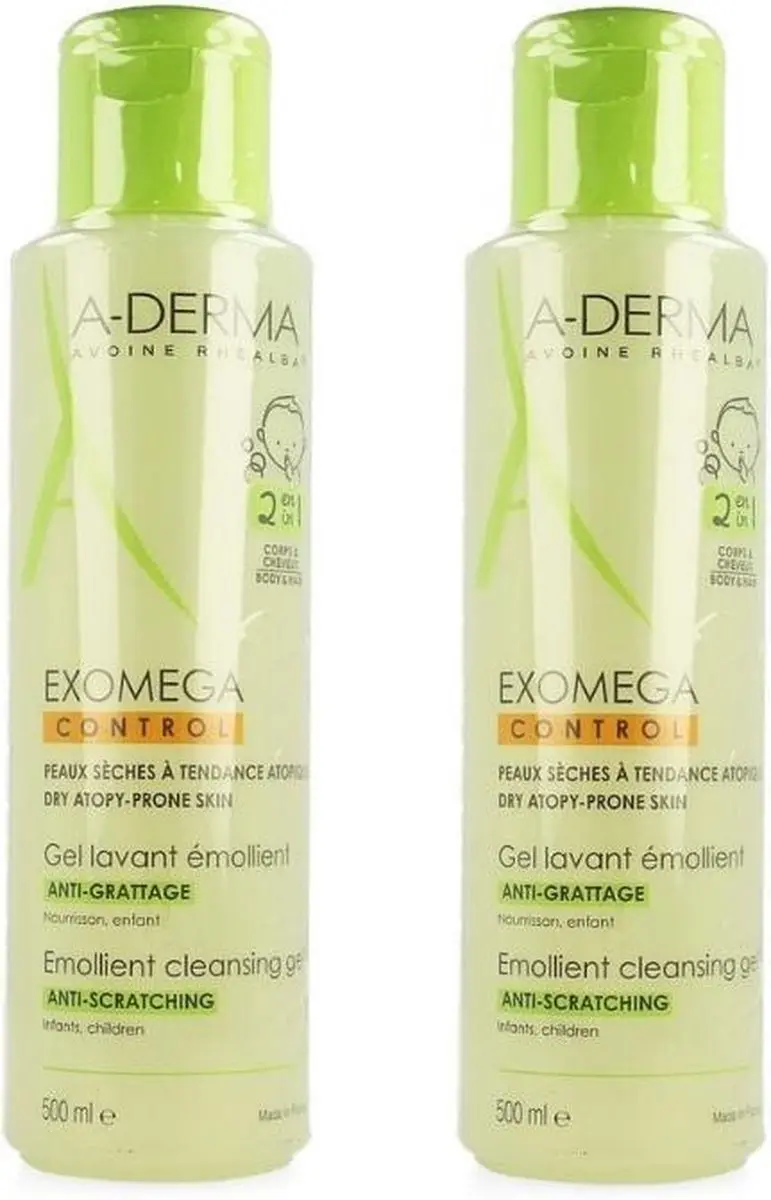 A-Derma Exomega Control Cleansing Gel 2x500ml