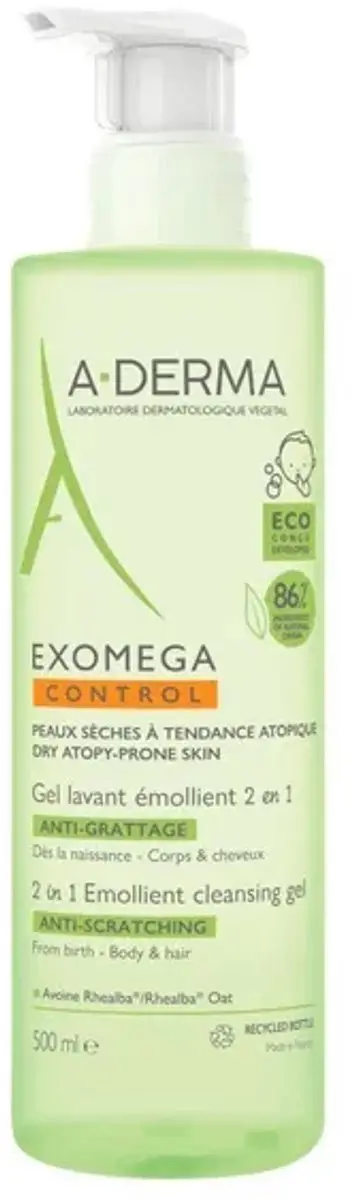 A-Derma Exomega Control Cleansing Gel 2x500ml
