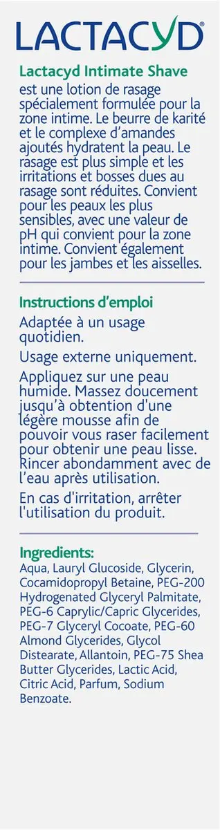 Lactacyd Intimate Shave Scheerlotion 200ml